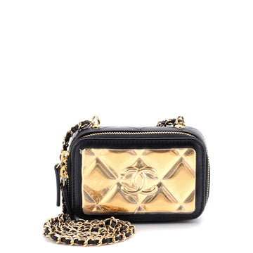 Chanel Golden Plate Zip Around Vanity