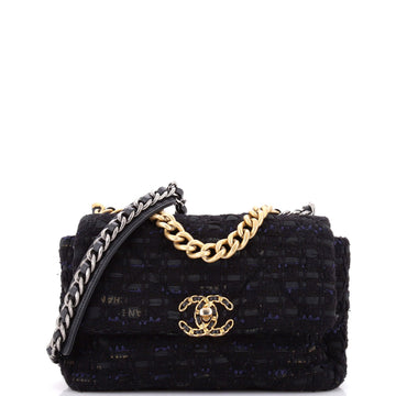 Chanel 19 Flap Bag Quilted Tweed And
