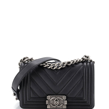 Chanel Boy Flap Bag Chevron Calfskin