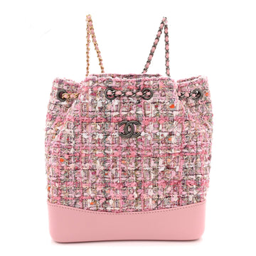 Chanel Tweed Calfskin Quilted Gabrielle