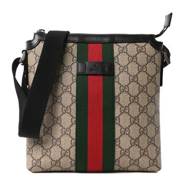 Gucci Gg Supreme Web Messenger Bag Black