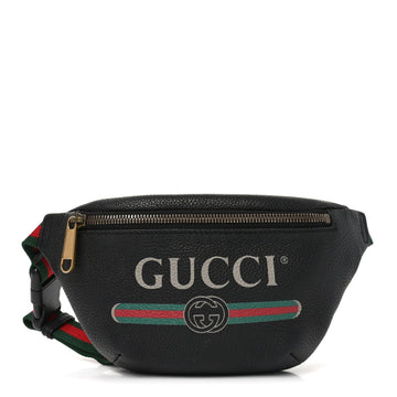 Gucci Grained Calfskin Small Logo Belt
