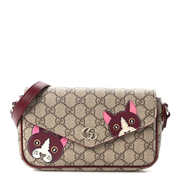 Gucci Gg Supreme Cat Print Mini Shoulder