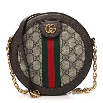 Gucci Gg Supreme Web Mini Ophidia Round