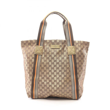 Gucci Gg Pattern Tote Hand Bag Canvas