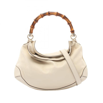 Gucci Bamboo Shoulder Handbag Leather