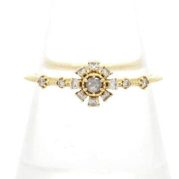 Agete 18K Yellow Gold Diamond Ring #6