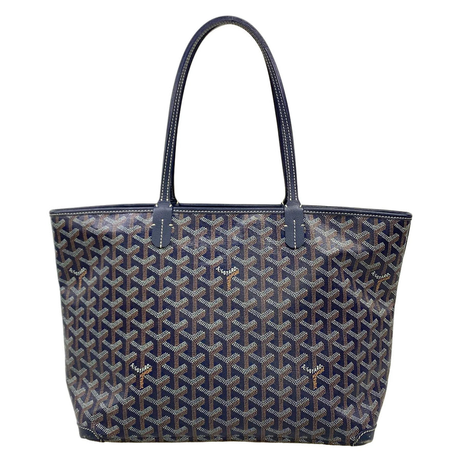 Goyard Artois Pm Navy Coated Canvas