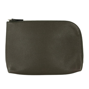 The Row Dark Gray Leather Pouch