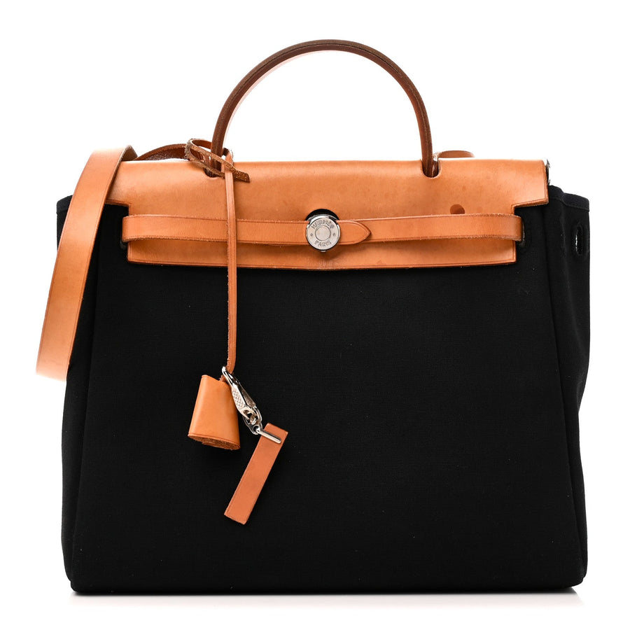 Hermes Toile Vache Calfskin Herbag 30 Pm