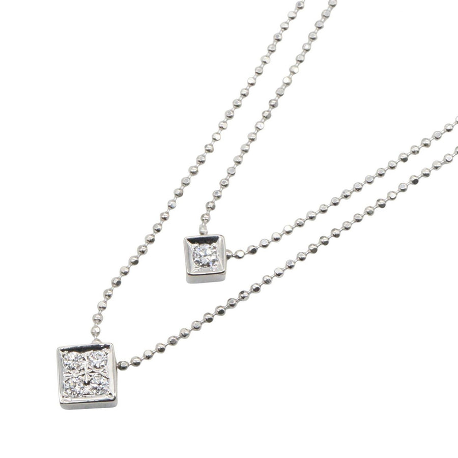 Tasaki Diamond Cube Necklace Pendant