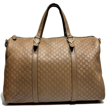 Gucci Boston Bag Brown Leather