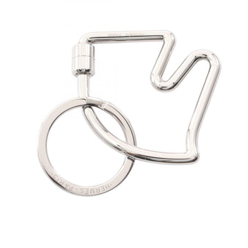 Hermes Cheval Key Ring Metal Silver