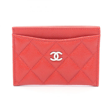 Chanel Matelasse Card Case Calfskin Red