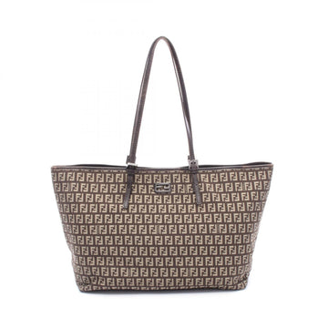 Fendi Zucchino Tote Bag Canvas Leather