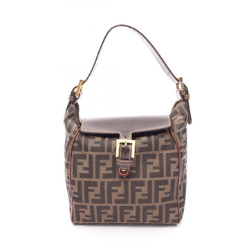 Fendi Zucca Handbag Canvas Leather Brown