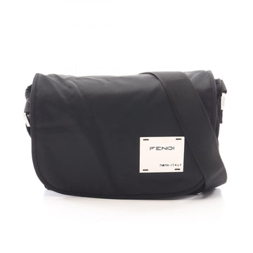 Fendi With Logo Shoulder Bag Nylon Black