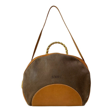 Loewe Velazquez Dark Brown Gold Leather