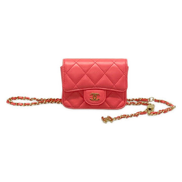 Chanel Mini Matelasse Pink Lambskin Bum