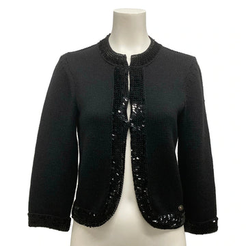 Chanel Black Outer Fabric] Wool Women's