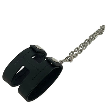 Hermes Black Silver Leather Hardware