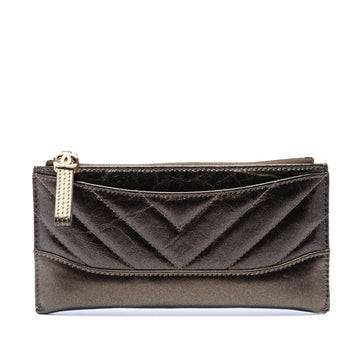 Chanel Chevron Metallic Aged Calfskin