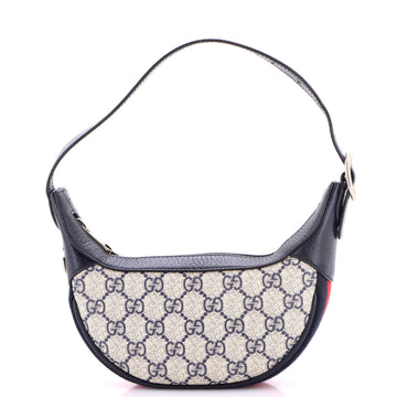 Gucci Ophidia Half Moon Bag Gg Coated