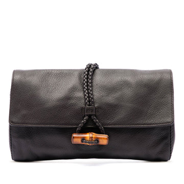 Gucci Calfskin Bamboo Hip Clutch Pre-