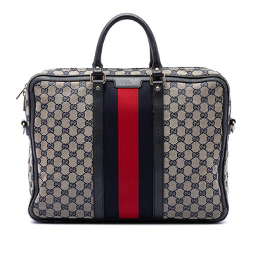 Gucci Gg Canvas Web Briefcase Pre-Loved