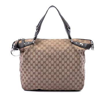 Gucci Gg Canvas Icon Bit Satchel Pre-