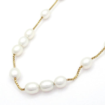 Tasaki 18K Yellow Gold Pearl Necklace