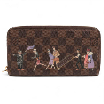 Louis Vuitton Damier Zippy Wallet Brown