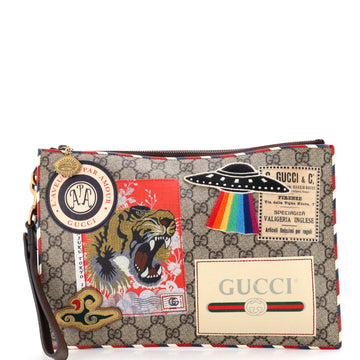 Gucci Courrier Pouch Gg Coated Canvas