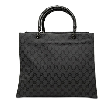 Gucci Gg Canvas Bamboo Handbag Pre-Loved