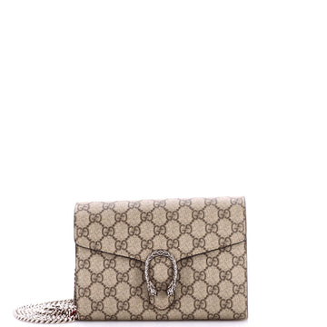 Gucci Dionysus Chain Wallet Gg Coated