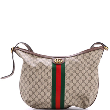 Gucci Ophidia Half Moon Hobo Gg Coated