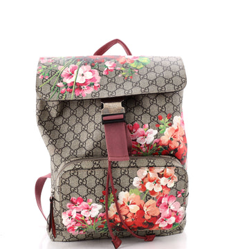 Gucci Buckle Backpack Blooms Print Gg