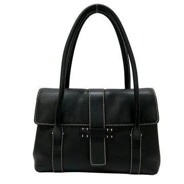Loro Piana Black Leather Shoulder Bag