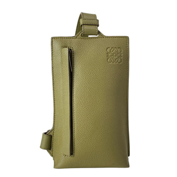 Loewe Vertical T Pocket Khaki Soft Grain