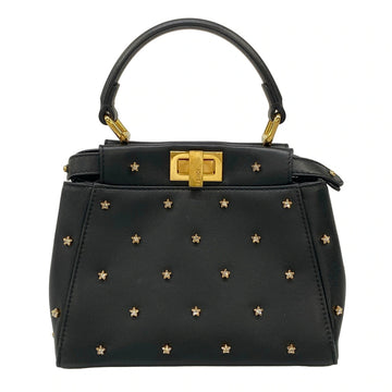 Fendi Peekaboo Xs Black Gold Nylon