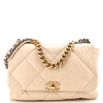 Chanel 19 Flap Bag Quilted Leather Maxi