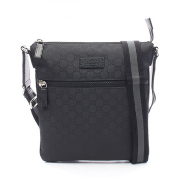 Gucci Gg Nylon Shoulder Bag Leather