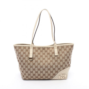 Gucci Newbrit Tote Bag Canvas Leather
