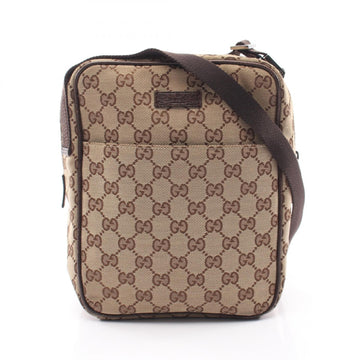 Gucci Gg Canvas Shoulder Bag Leather