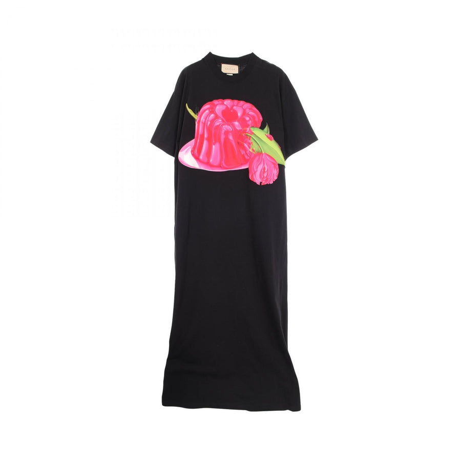 Gucci Cotton Jersey Rose Print Back Logo