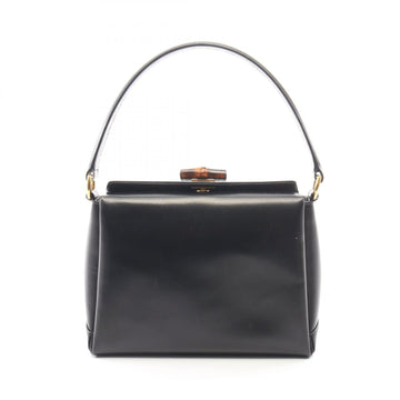 Gucci Bamboo Handbag 33 Leather Black