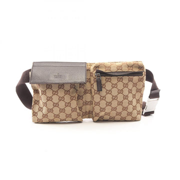 Gucci Gg Canvas Waist Belt Bag Leather
