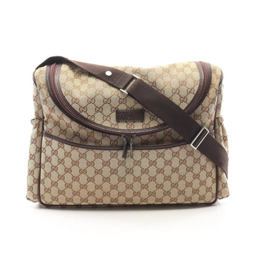 Gucci Gg Canvas Shoulder Bag Leather