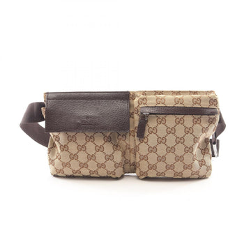 Gucci Gg Canvas Waist Belt Bag Leather
