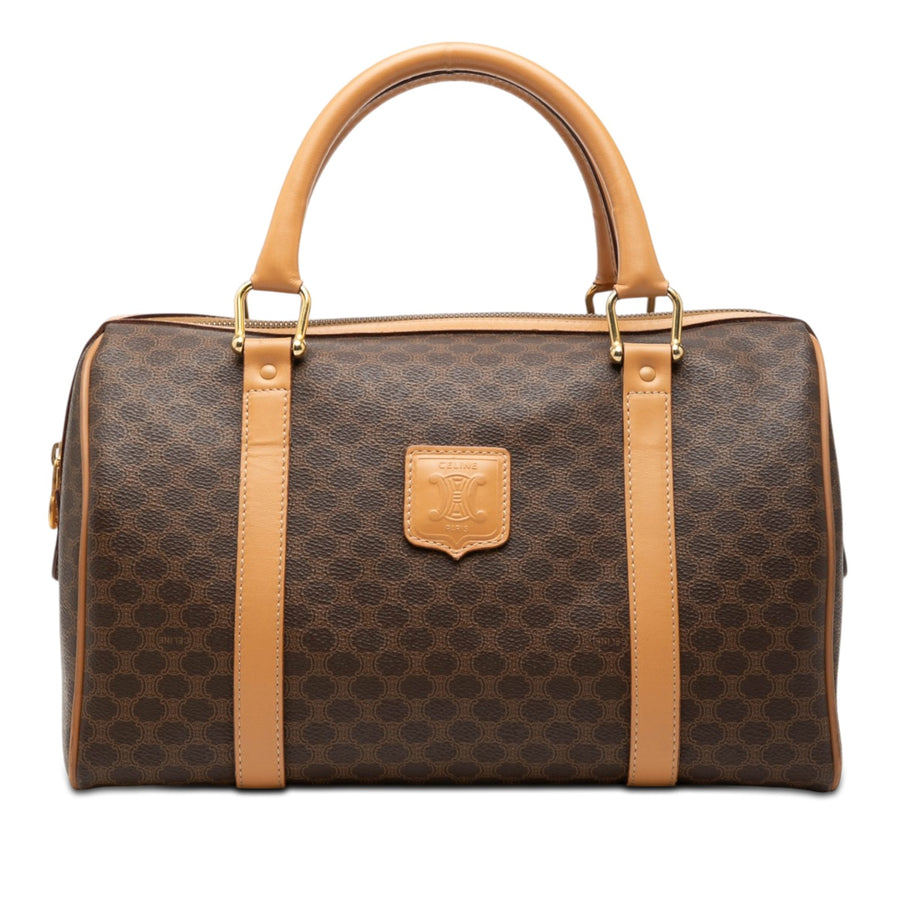 Celine Macadam Coated Canvas Boston Bag